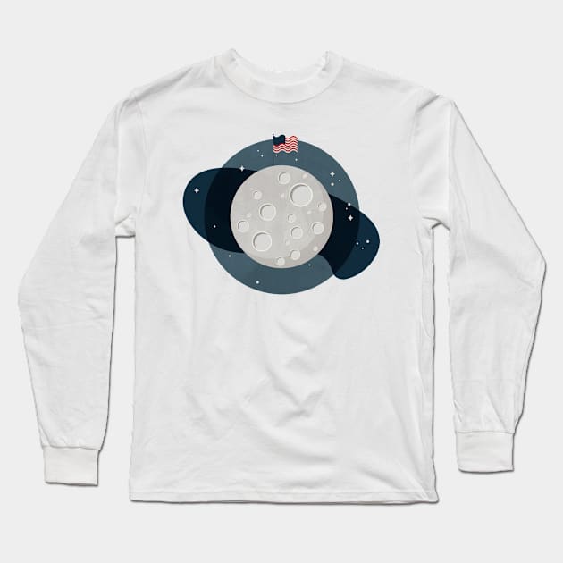 We Conquered the Moon: Apollo 50th Anniversary Long Sleeve T-Shirt by CosmoQuestX